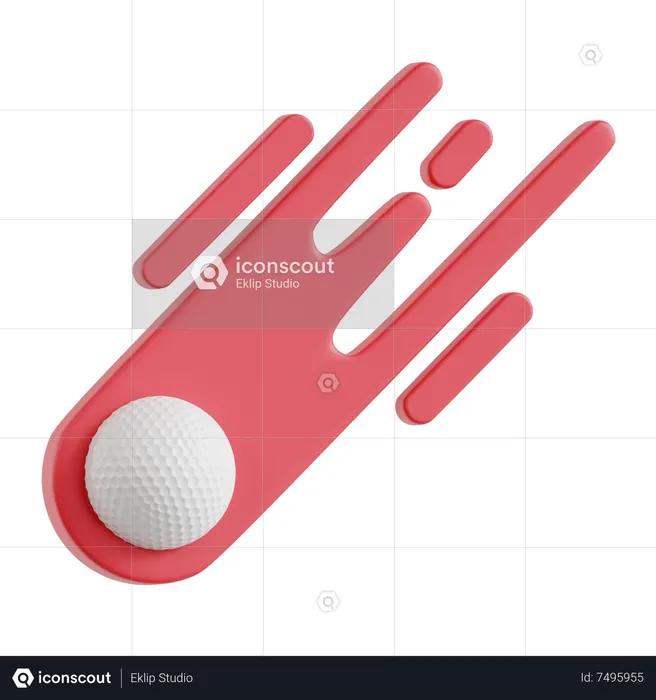 Golf Ball Shot  3D Icon
