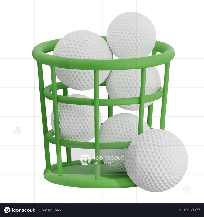 Golf Basket  3D Icon