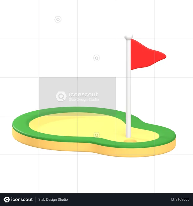 Bunker de golf  3D Icon