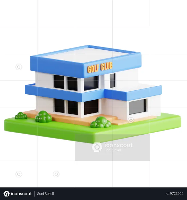 Golf Clubhouse  3D Icon
