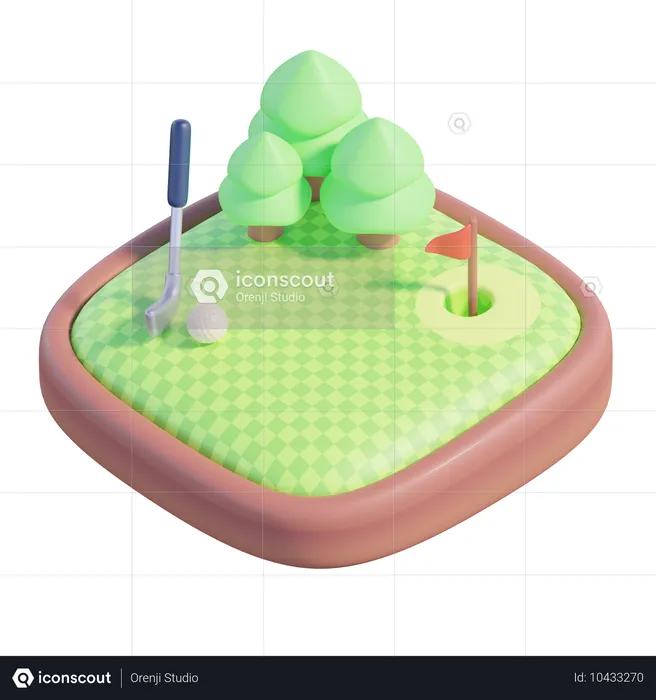 Golf Field  3D Icon