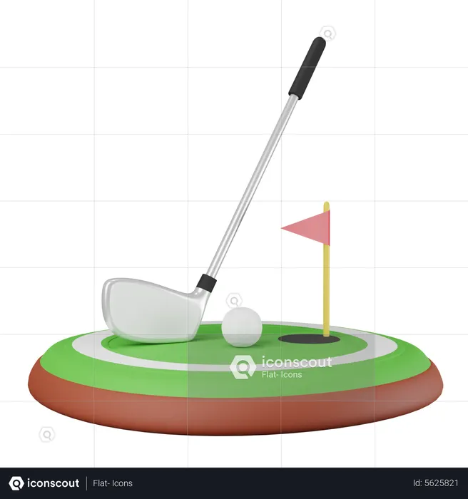 Golf Ground  3D Illustration