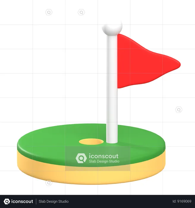 Golf Hole  3D Icon