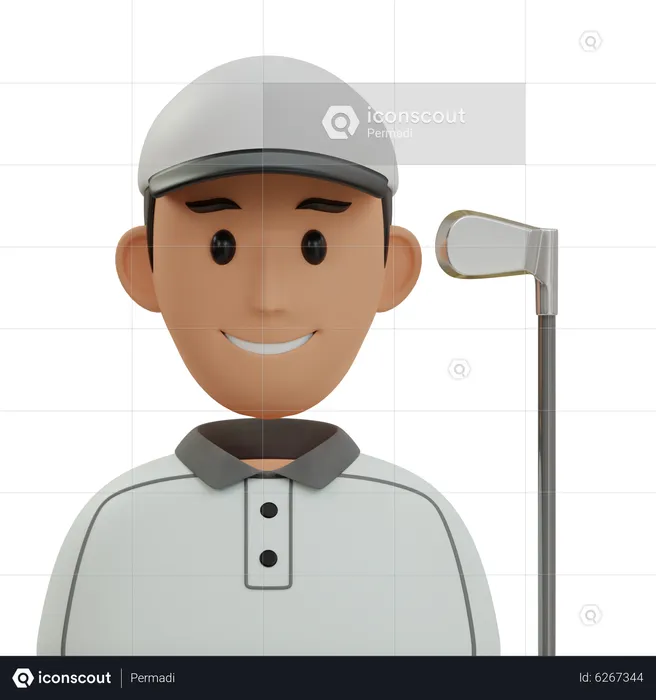 Golf Player  3D Icon