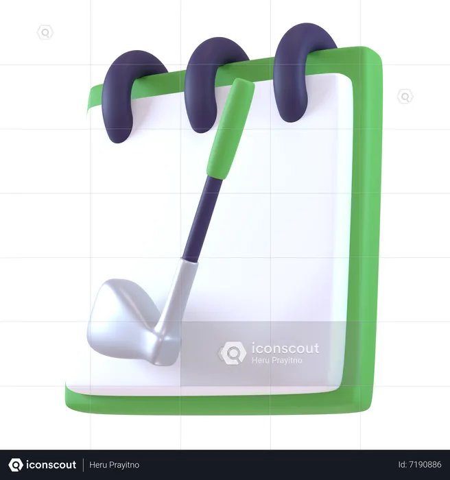 Golf Schedule  3D Icon