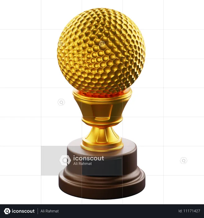 Golf Trophy  3D Icon