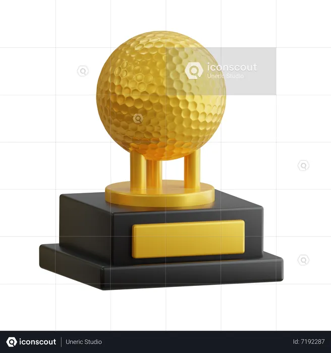 Golf Trophy  3D Icon