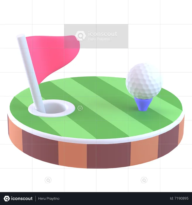 Golfplatz  3D Icon