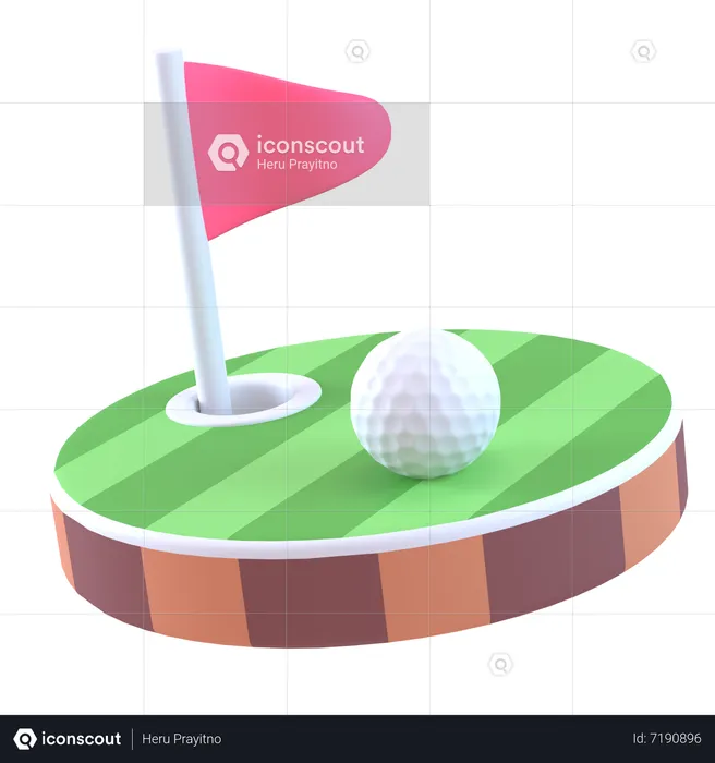 Golfplatz  3D Icon