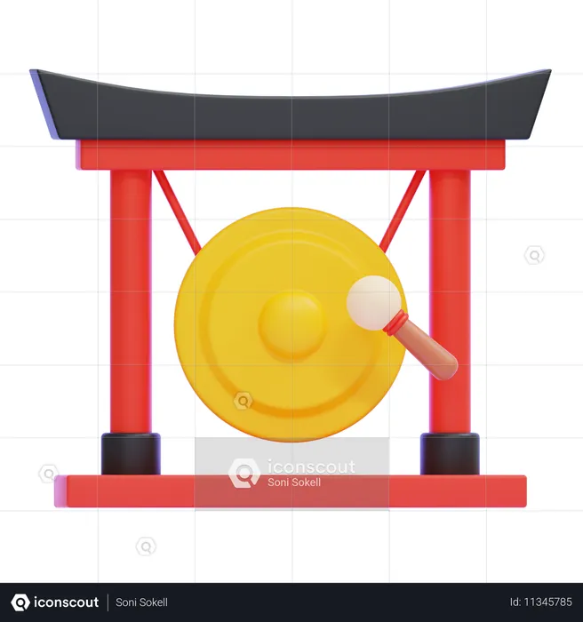 Gong  3D Icon