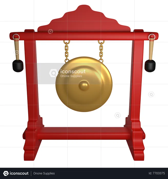 Gong  3D Icon