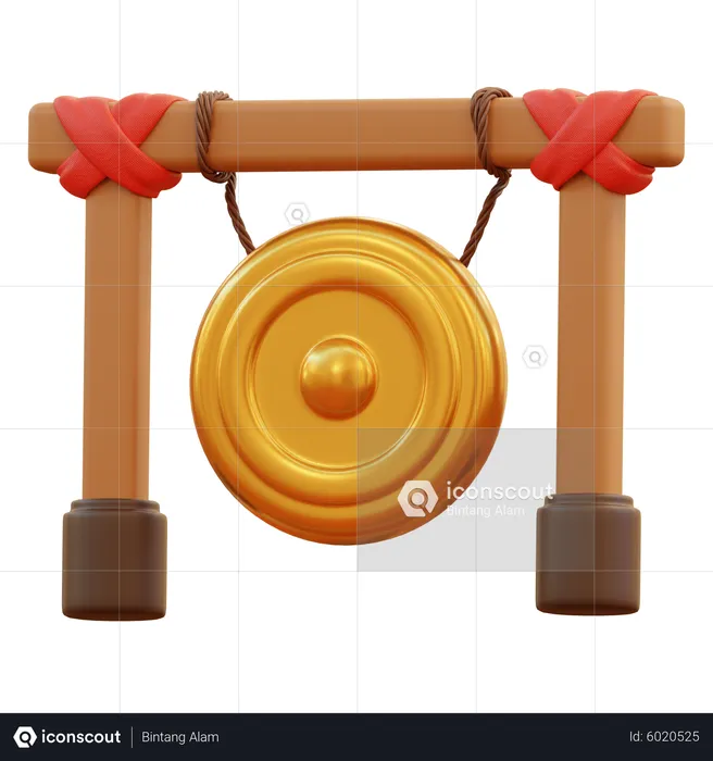 Gong chino  3D Icon