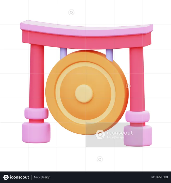 Gongo japonês  3D Icon