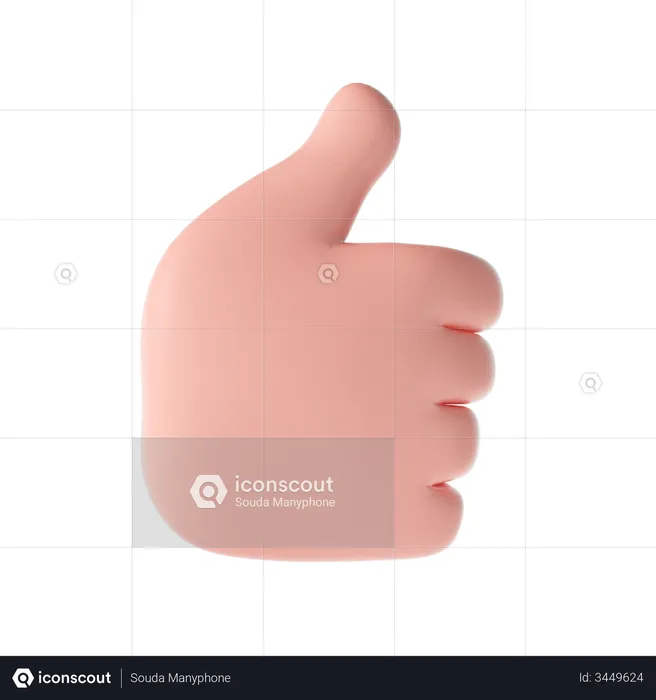 Good hand gesture  3D Illustration