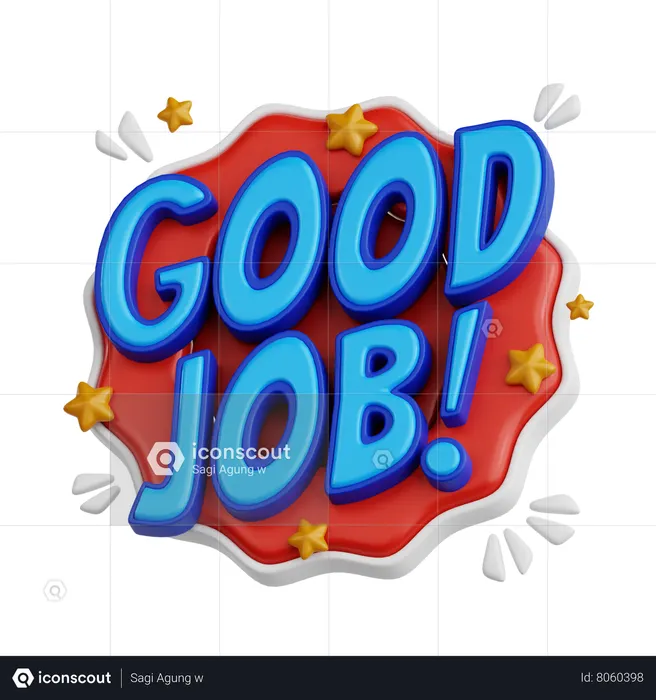 Good Job  3D Sticker