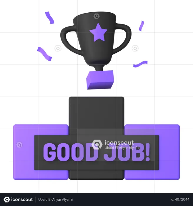 Good Job Award  3D Illustration
