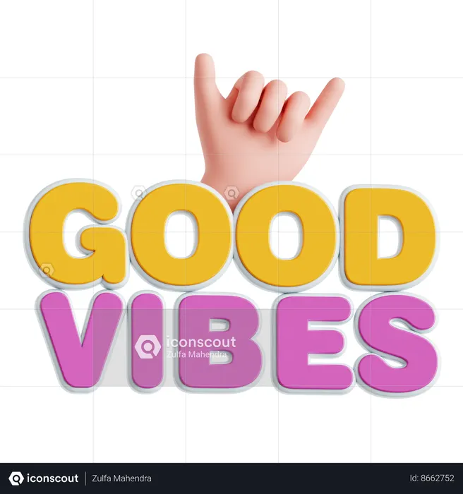 Good Vibe Sticker  3D Icon
