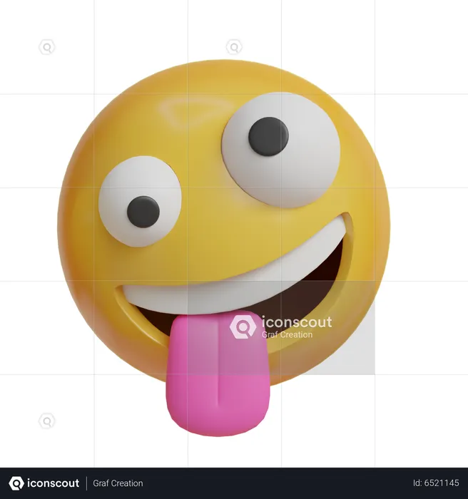 Goofy expression Emoji 3D Icon
