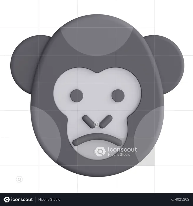 Gorilla  3D Illustration