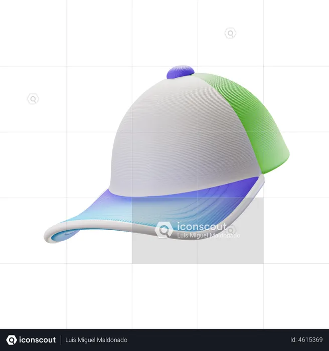 Gorra azul verde  3D Illustration