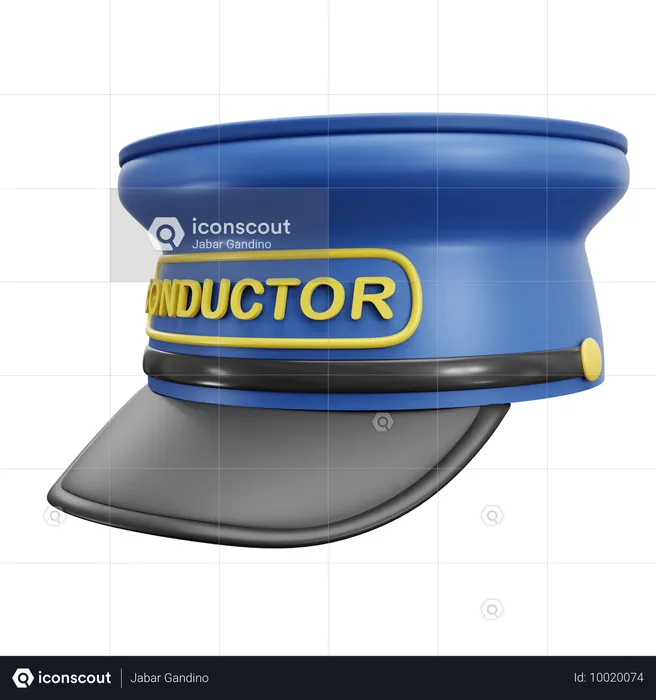 Gorra de conductor de tren  3D Icon