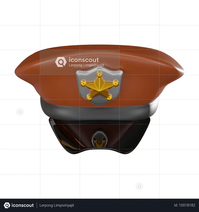 Gorra de policia  3D Icon