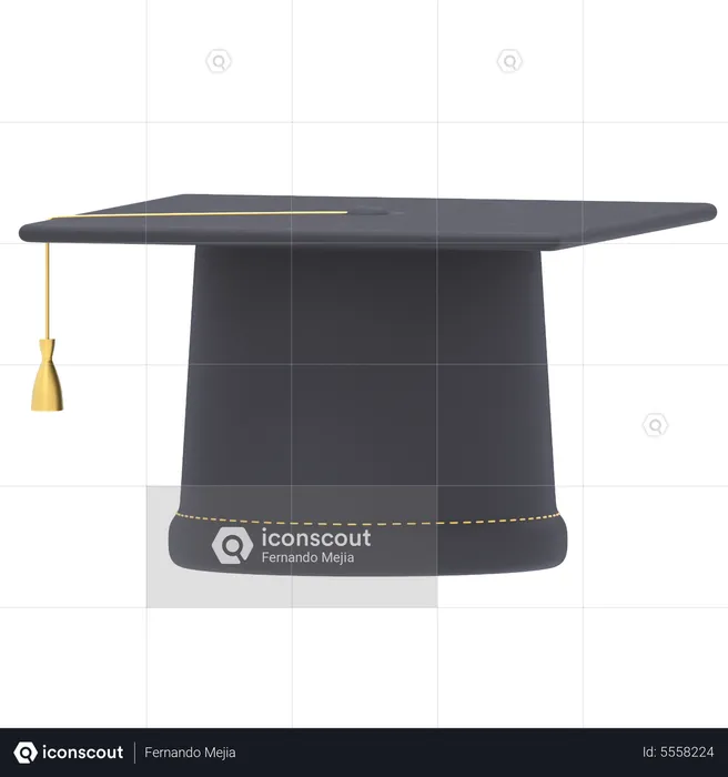 Gorro de graduación  3D Icon
