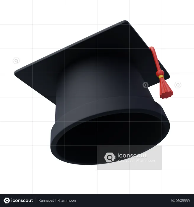 Gorro de graduación  3D Icon