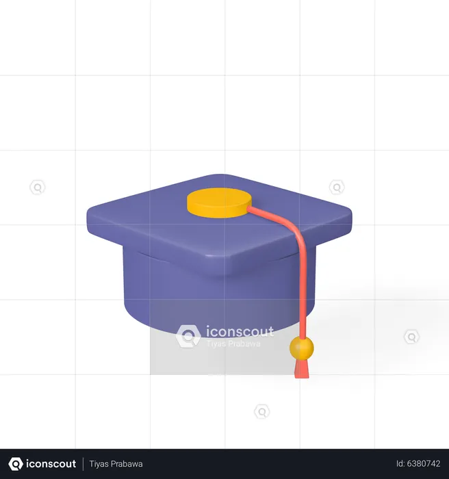 Gorro de graduación  3D Icon