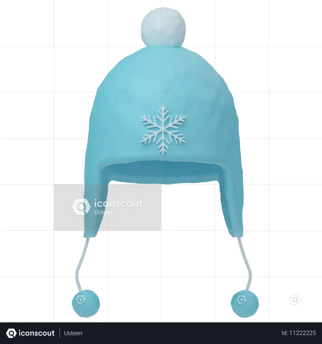 Gorro de inverno  3D Icon