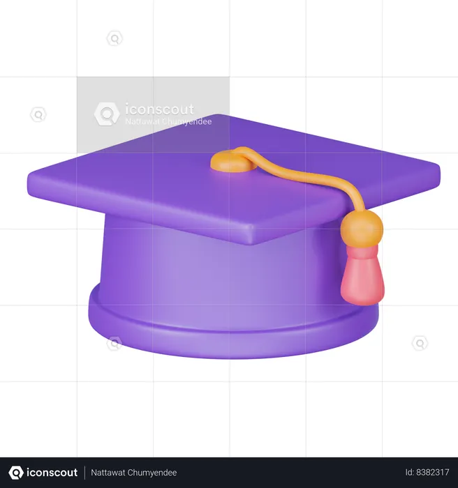 Gorra de posgrado  3D Icon