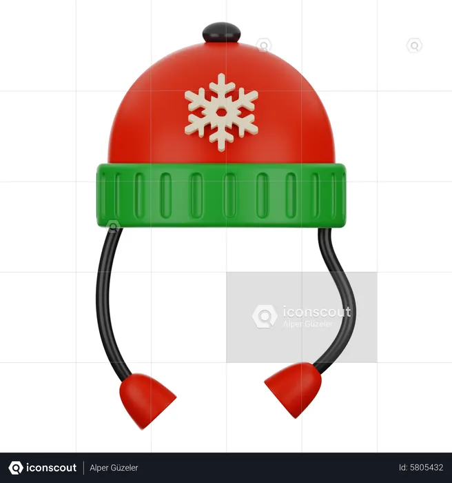 Gorro de navidad  3D Icon