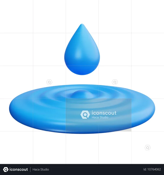 Gota de agua  3D Icon