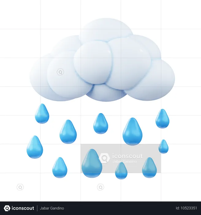 Gota de chuva  3D Icon