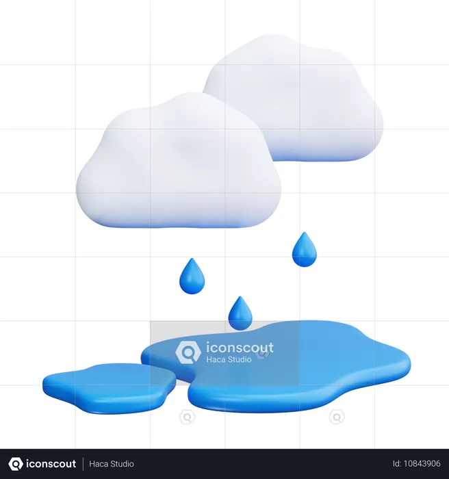 Gota de chuva  3D Icon