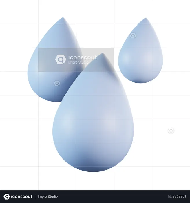 Gota de agua  3D Icon