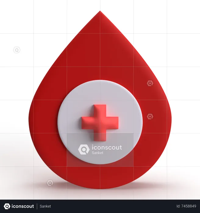 Gota de sangue  3D Icon