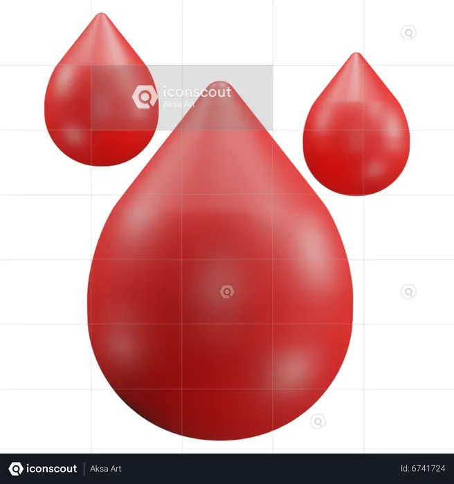 Gotas de sangue  3D Icon