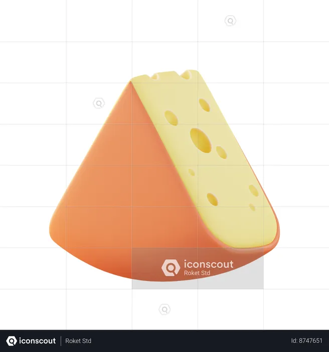 Gouda Sliced  3D Icon