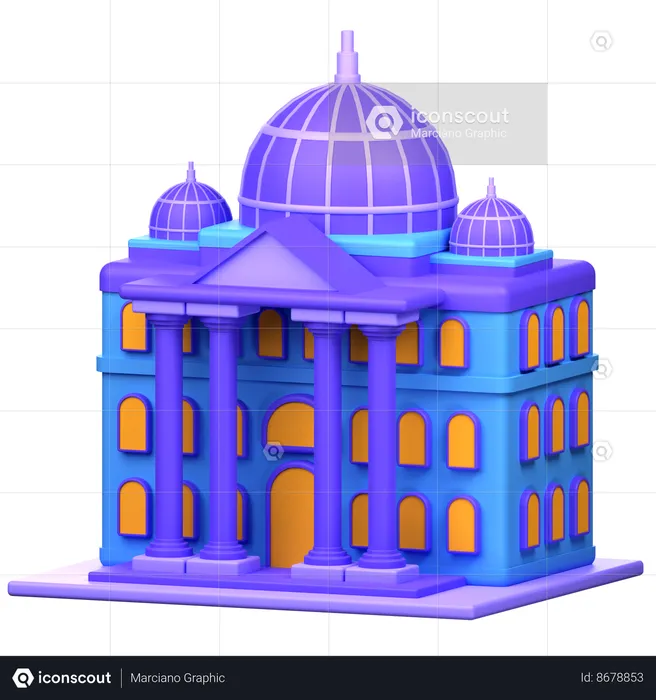 Government Building  3D Icon