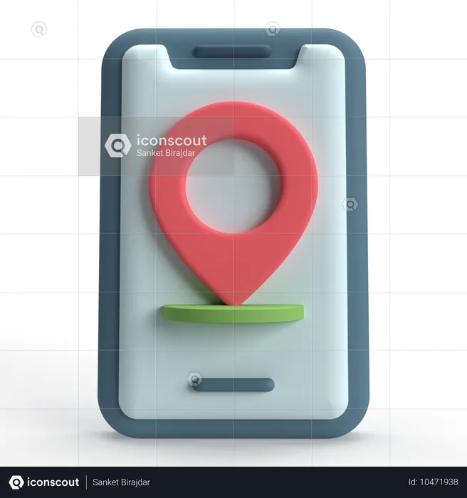 GPS móvel  3D Icon