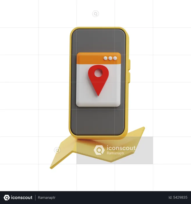 GPS movil  3D Icon