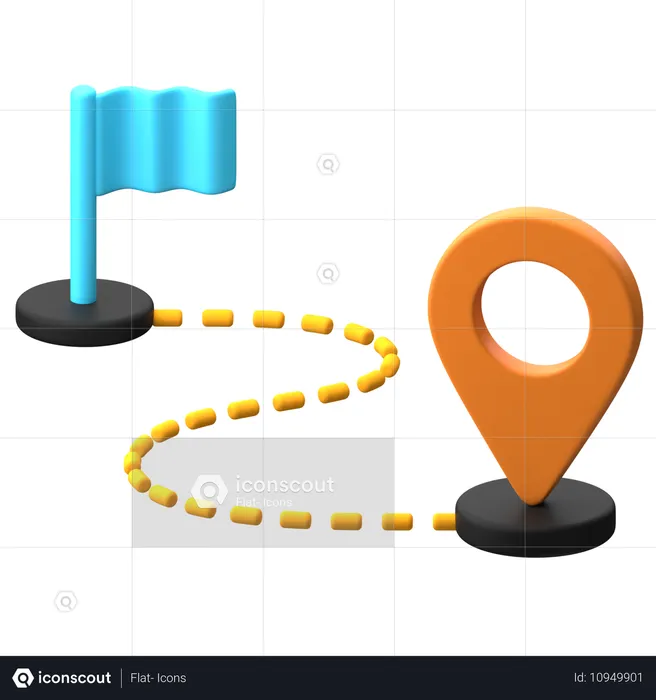 Itinéraire GPS  3D Icon