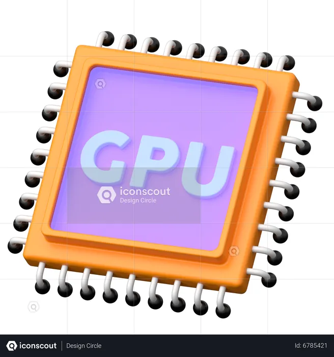 GPU  3D Icon
