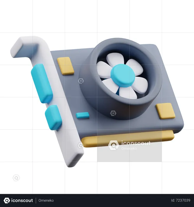 GPU  3D Icon