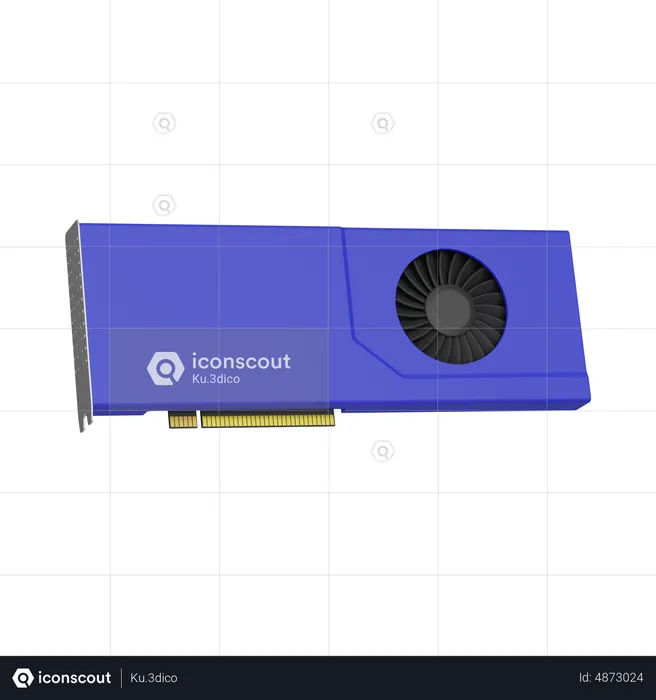 GPU card  3D Icon