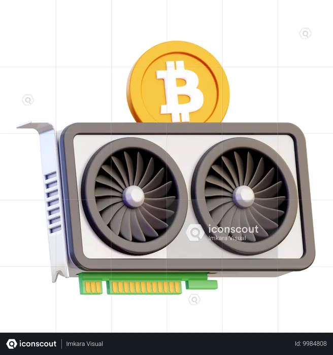 GPU Mining  3D Icon