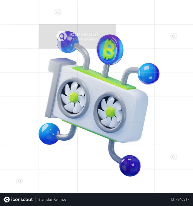 Gpu Mining  3D Icon