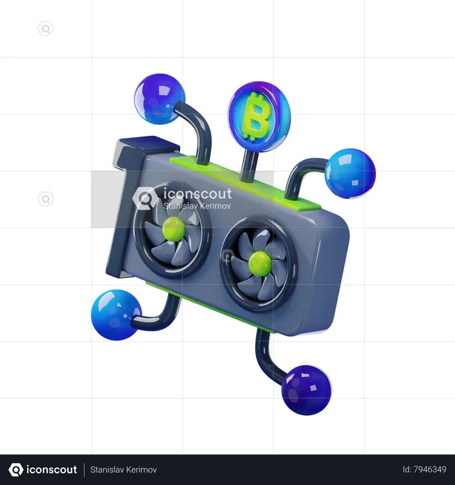 Gpu Mining  3D Icon