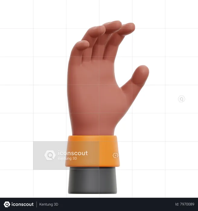 Grab Hand Gesture Emoji 3D Icon